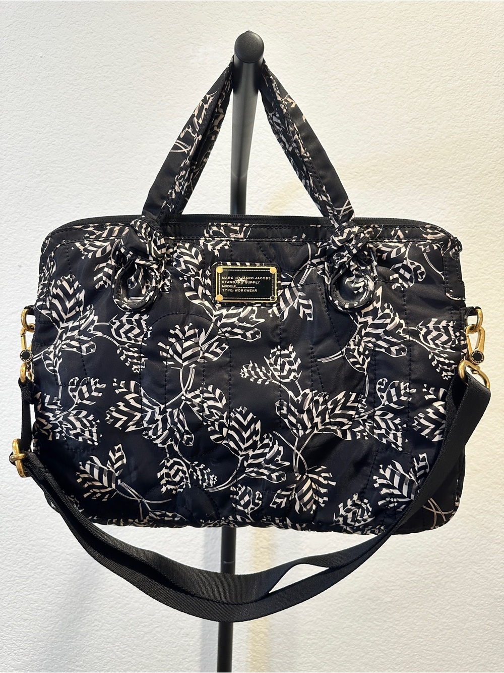 Marc by Marc Jacobs Standard Supply Quilted Laptop Work Tote Floral Nylon Bag